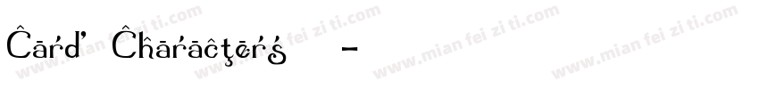 Card Characters字体字体转换